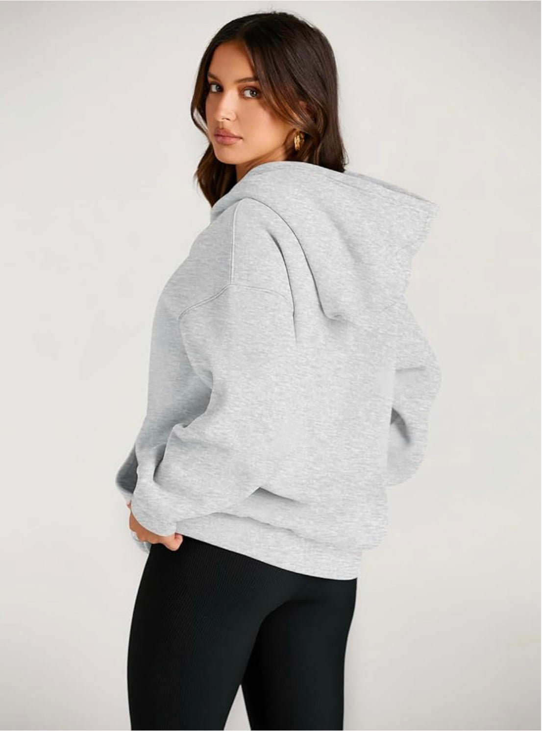 EFAN Women's Oversized Fleece Hoodie, Cozy Plush Pullover Sweatshirt with Pocket